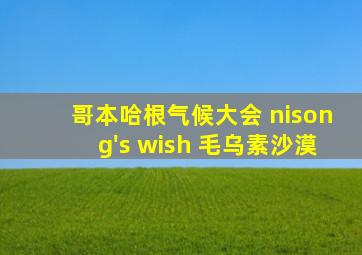 哥本哈根气候大会 nisong's wish 毛乌素沙漠